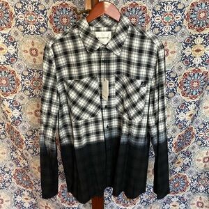 NWT plaid button-down